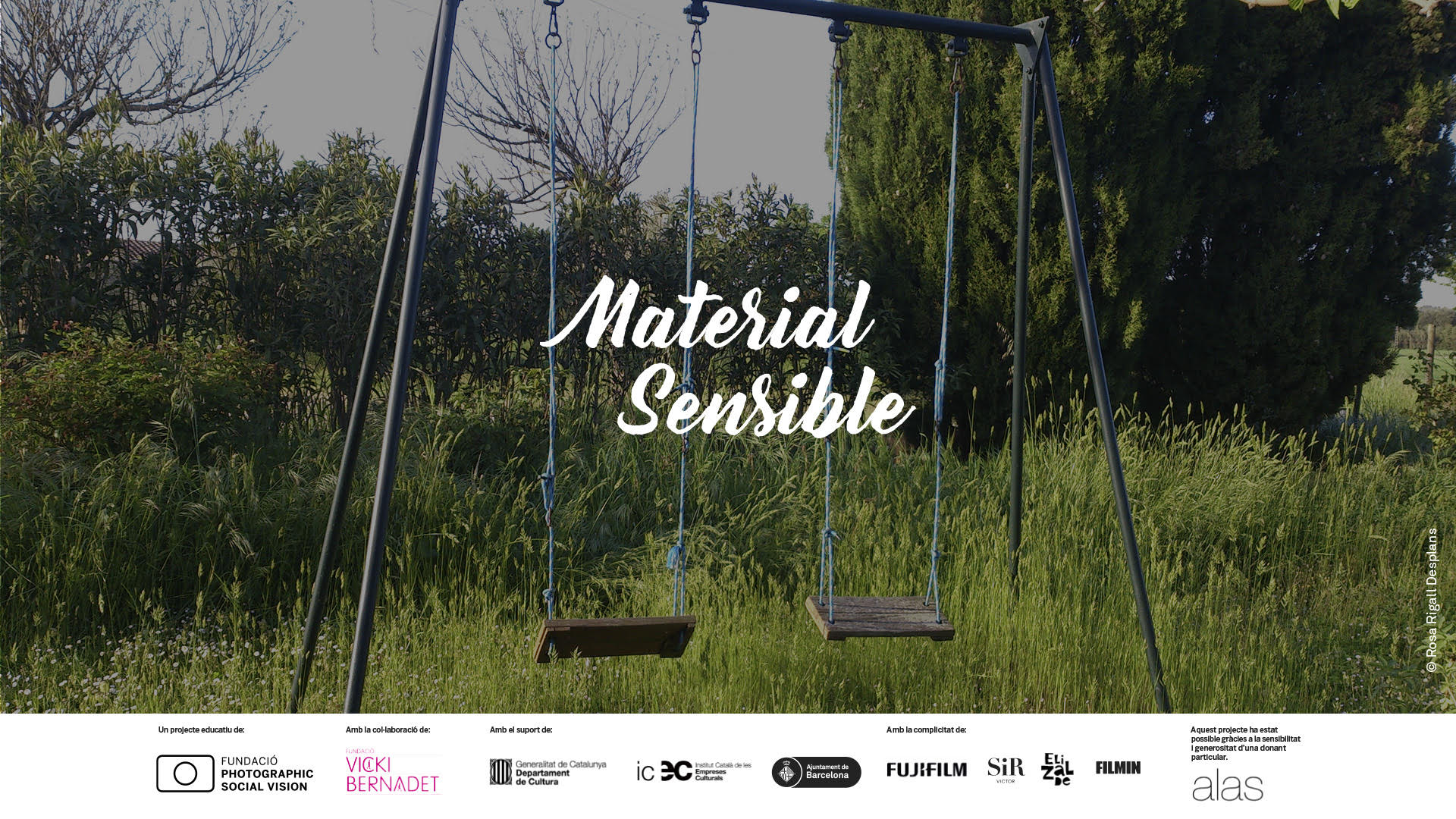 Imagen y logos del documental "Material sensible"